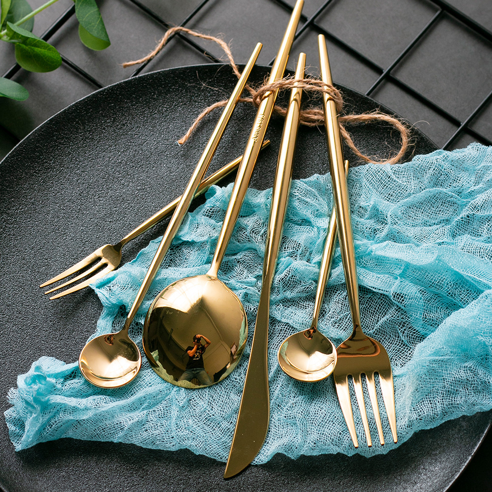 Stainless Steel Fork Knife Spoon Set for Wedding and Home Dining