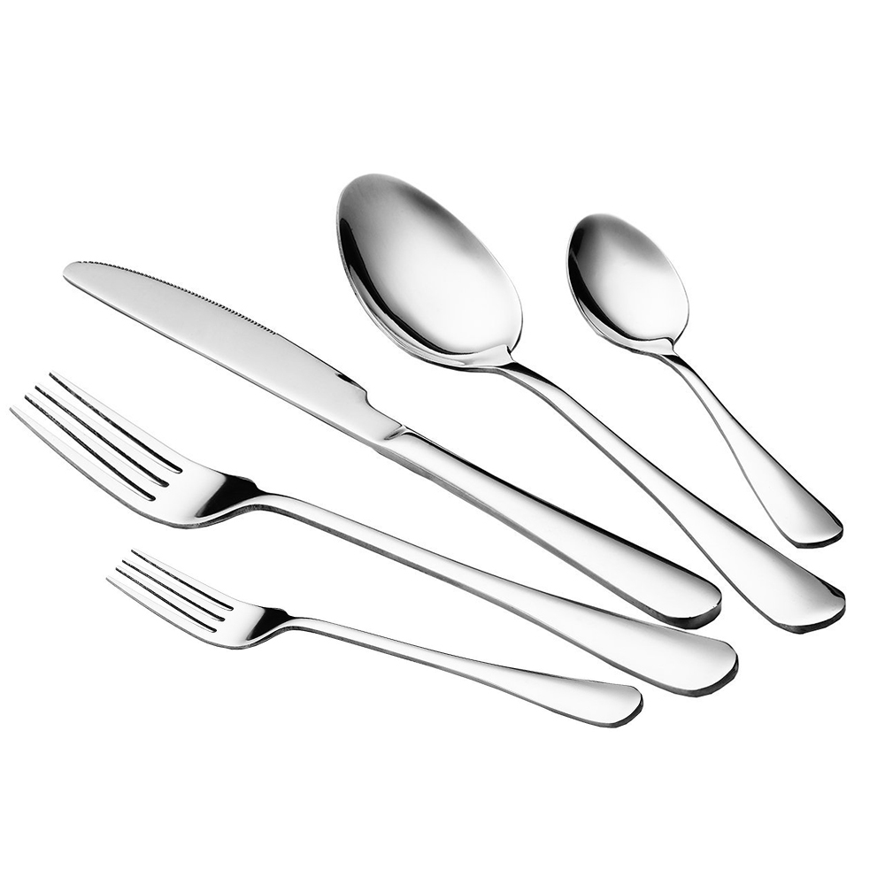 Sustainable Wedding Metal Cutlery Set with Fork, Knife, and Spoon
