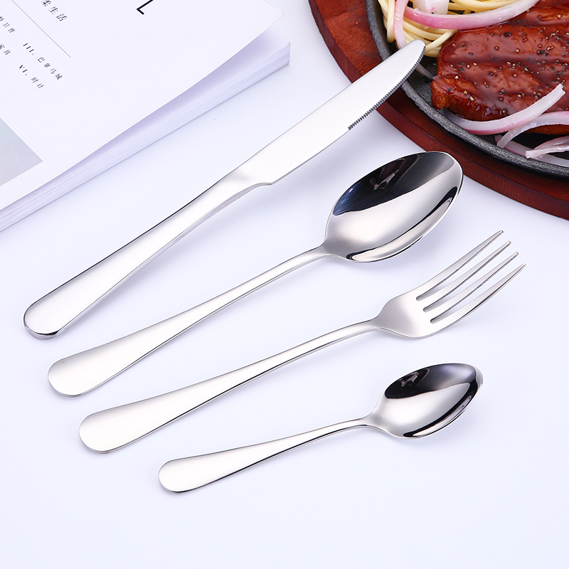 Sustainable Wedding Metal Cutlery Set with Fork, Knife, and Spoon