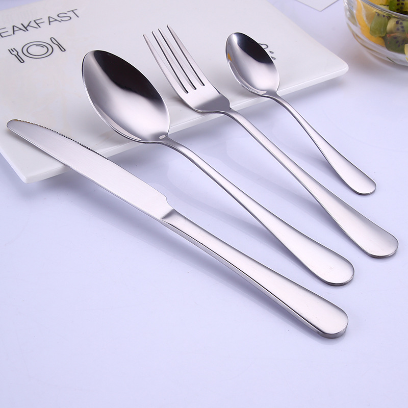 Sustainable Wedding Metal Cutlery Set with Fork, Knife, and Spoon