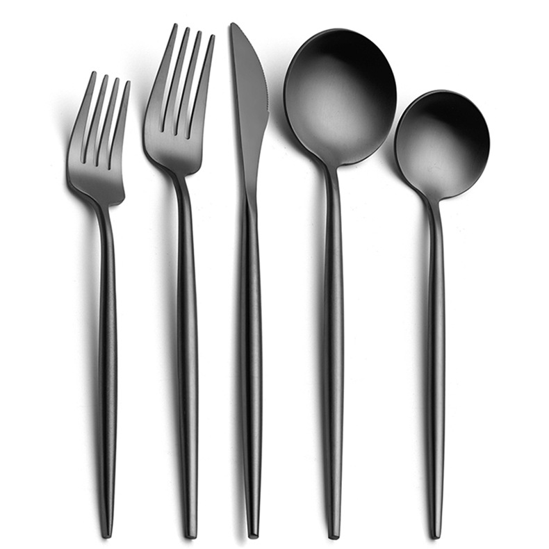 Luxury gold stainless steel flatware silverware set for upscale dining

