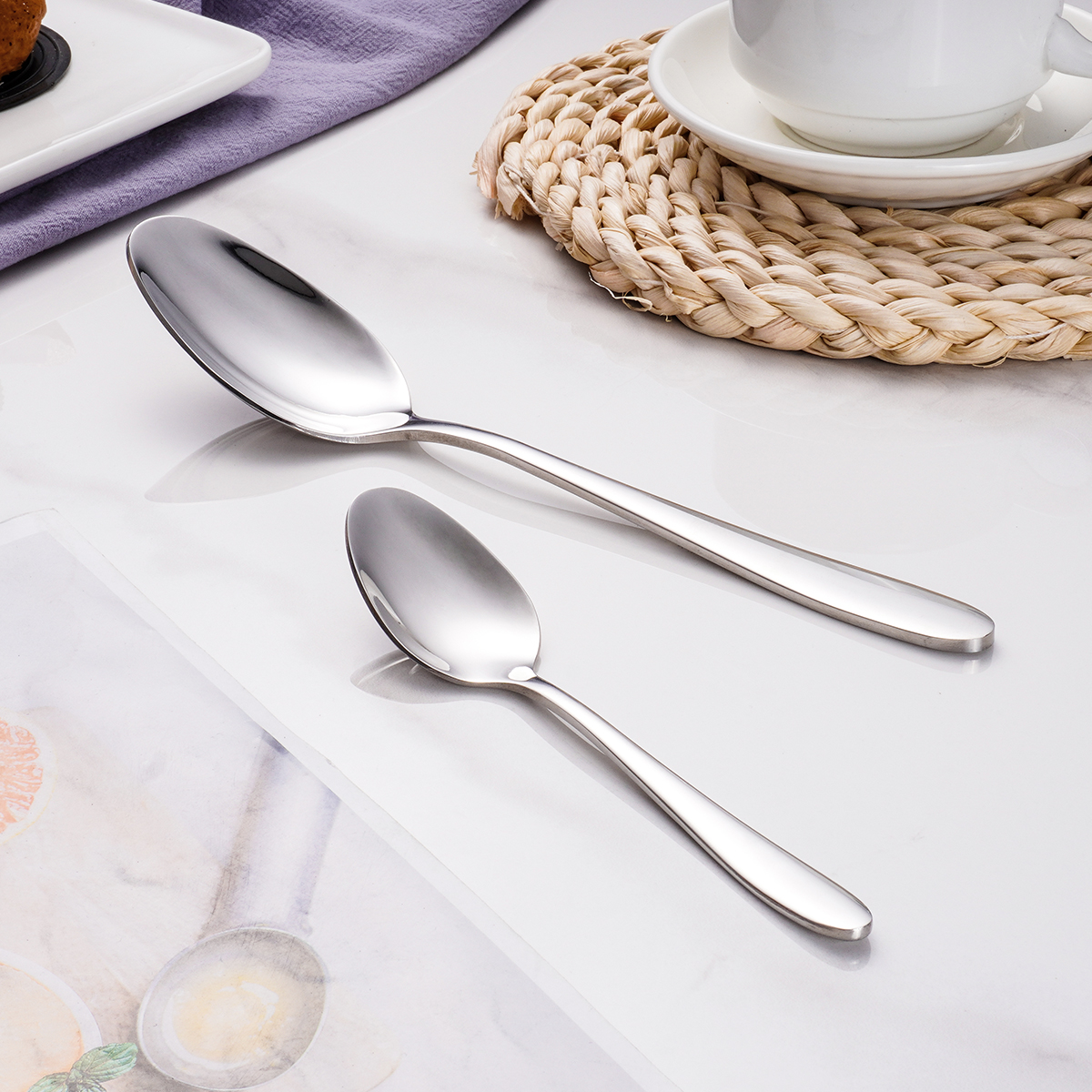 Luxury gold stainless steel flatware silverware set for upscale dining

