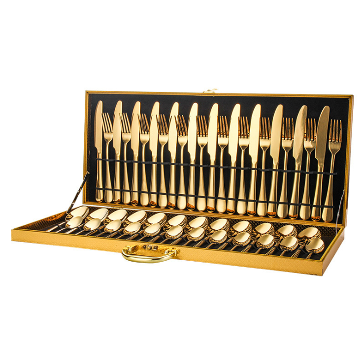 Bulk gold stainless steel cutlery for event and restaurant use