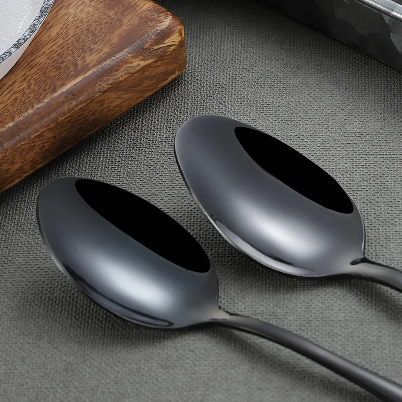 Black Stainless Steel Flatware Set – Modern Tableware Design