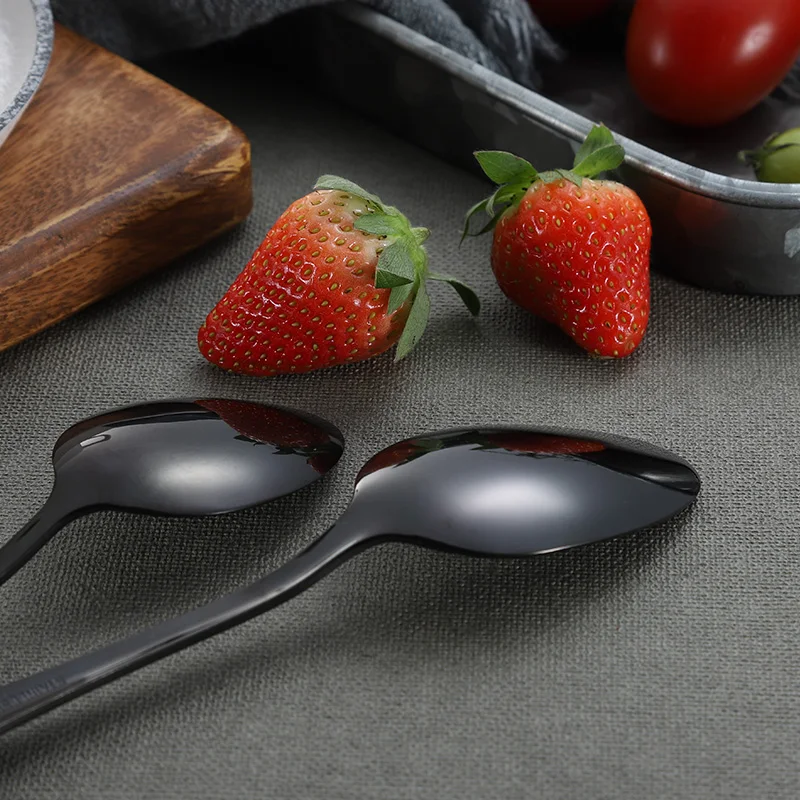Black Stainless Steel Flatware Set – Modern Tableware Design