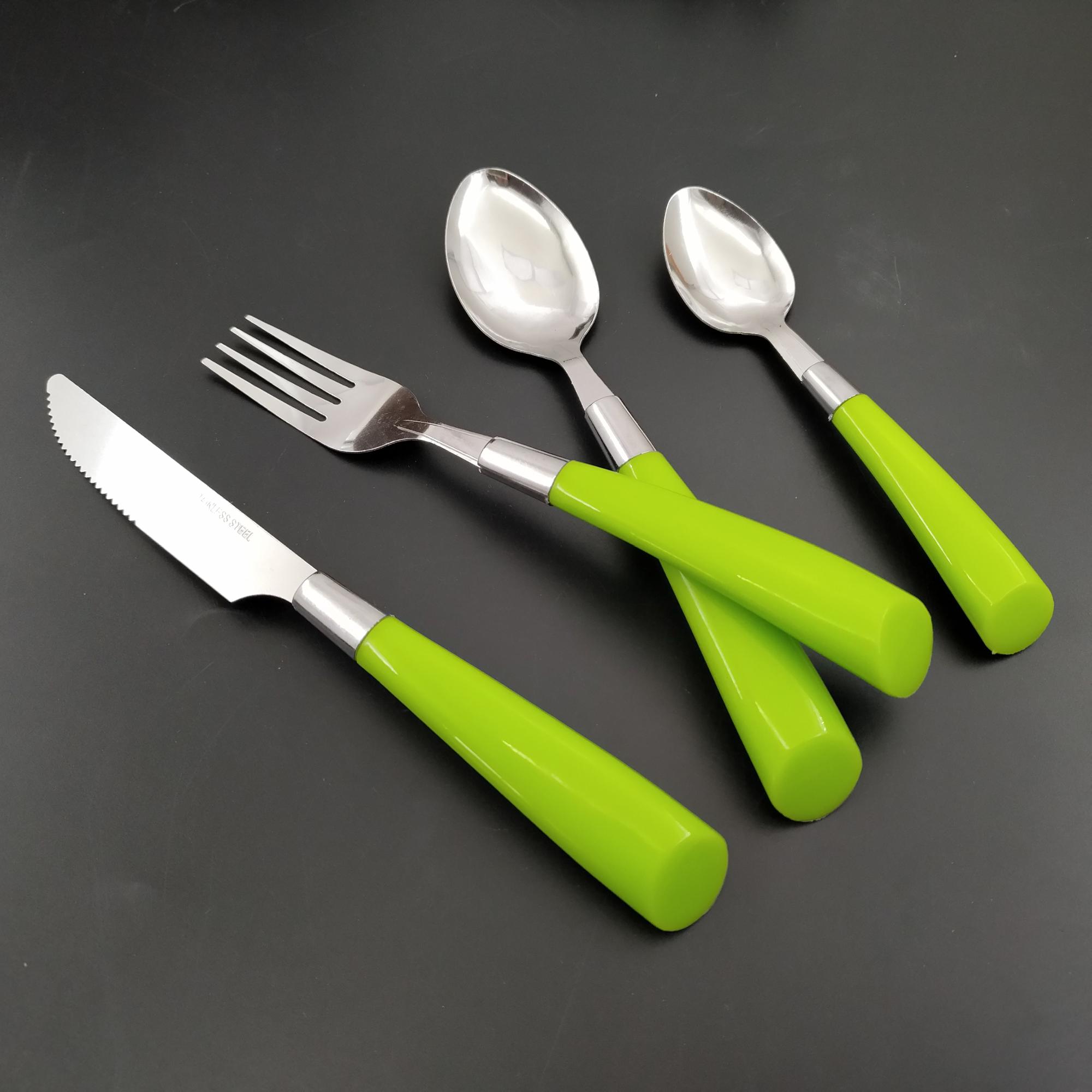 Stainless steel fork and knife cutlery set for hotel and party dining

