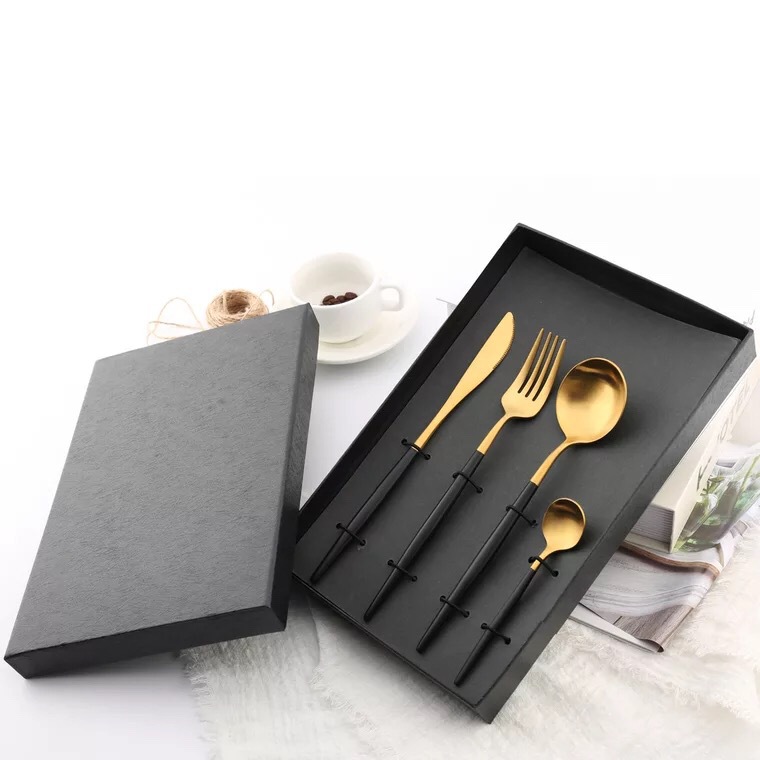 Stainless steel fork and knife cutlery set for hotel and party dining

