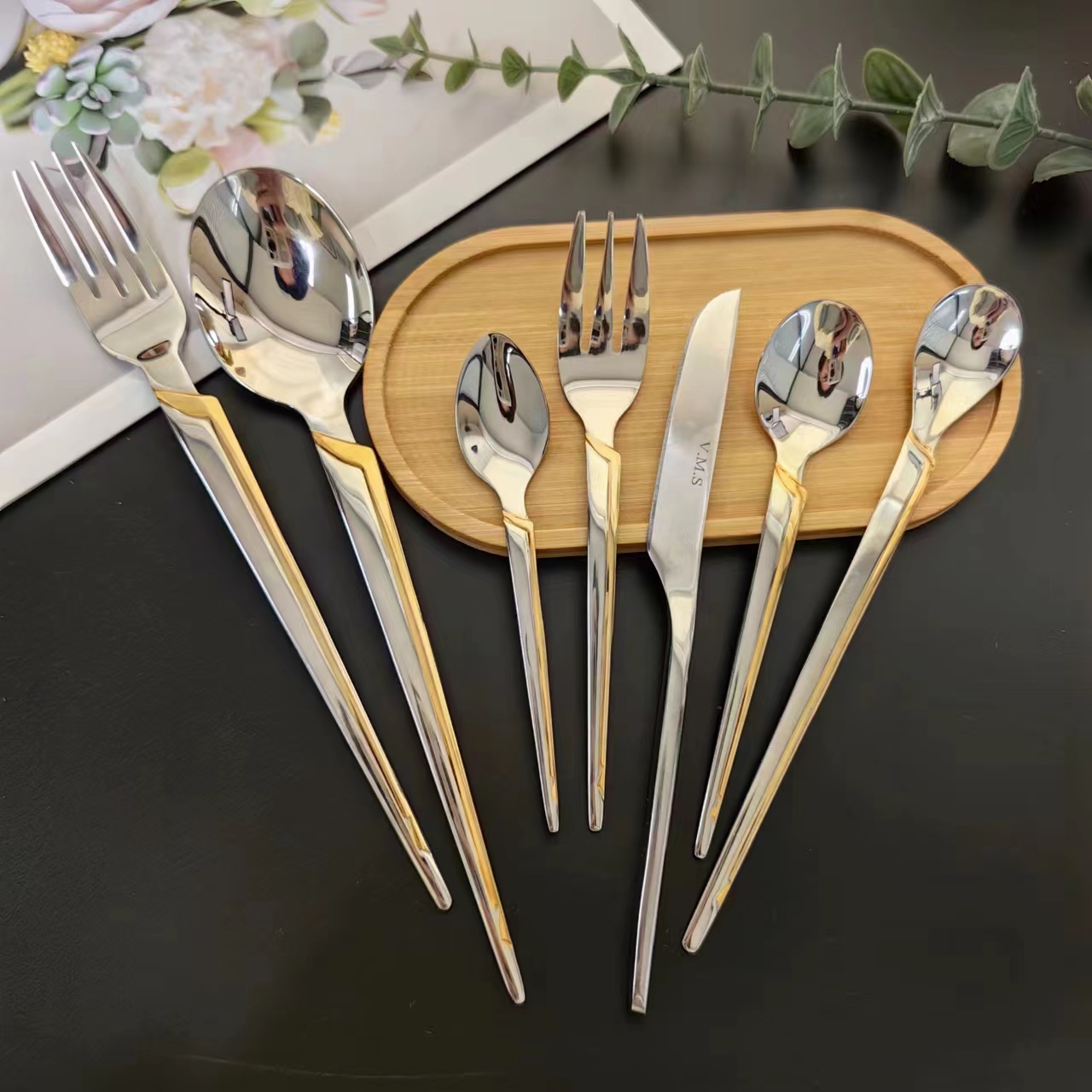 Premium food-grade stainless steel silverware set for professional dining use


