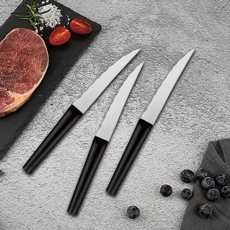 Black Handle Stainless Steel Steak Knife