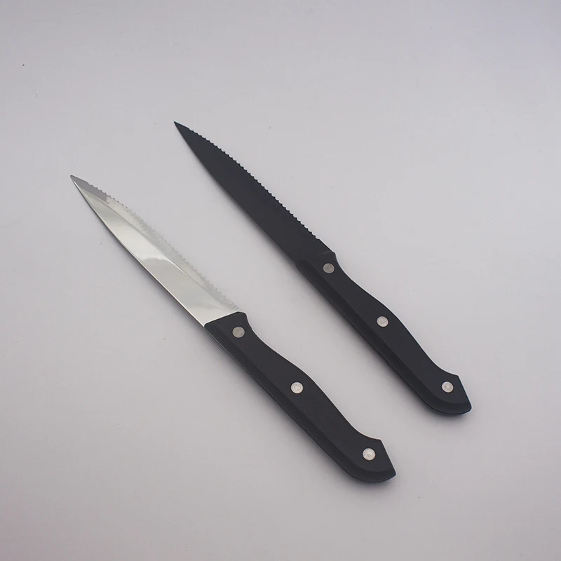 Black Handle Stainless Steel Steak Knife
