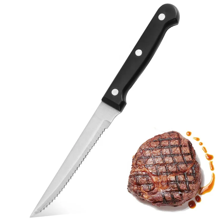 Black Handle Stainless Steel Steak Knife