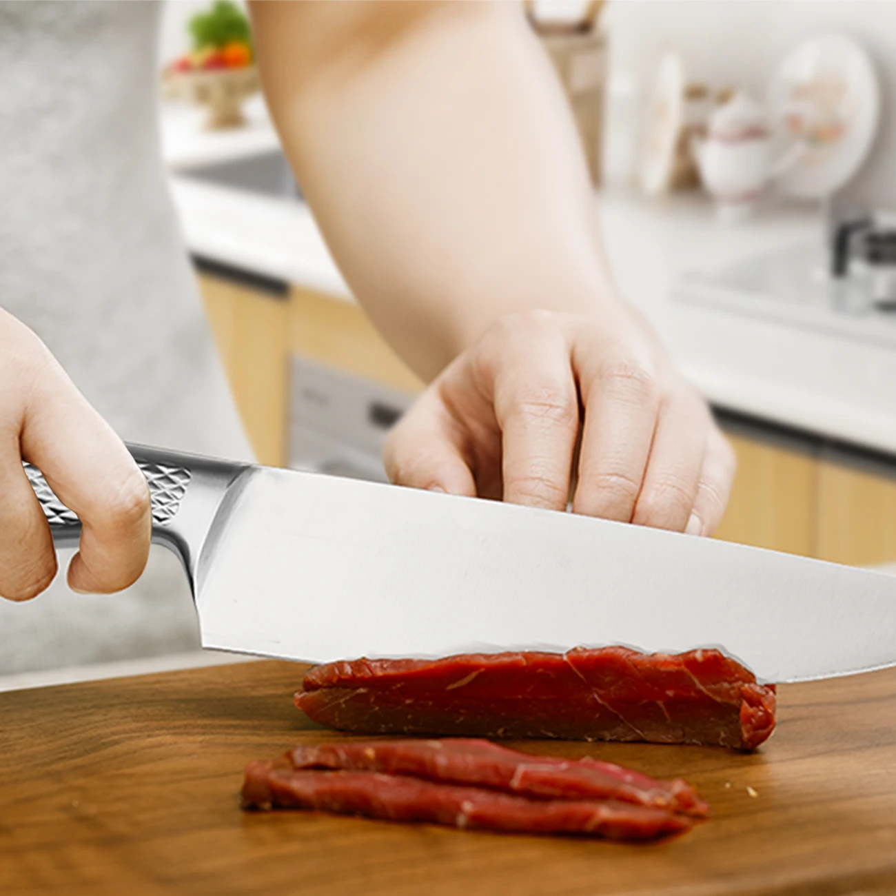 Kitchen Knife with Ergonomic PP Handle and Sharp Stainless Blade