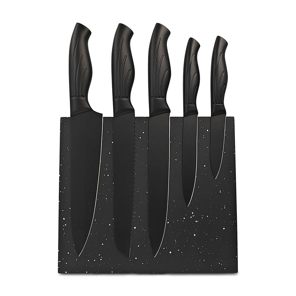  Stainless Steel Kitchen Knife Set with Chef, Slicing, Utility, and Paring Knives

