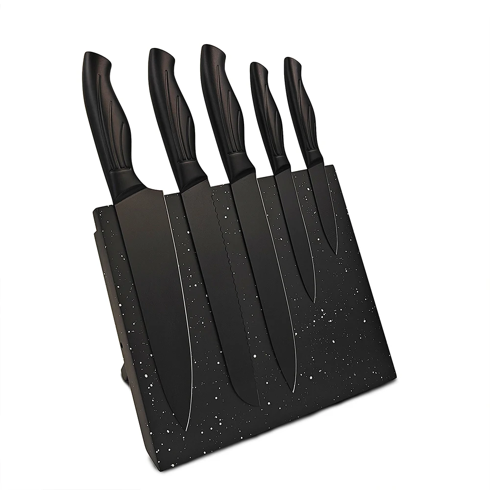  Stainless Steel Kitchen Knife Set with Chef, Slicing, Utility, and Paring Knives

