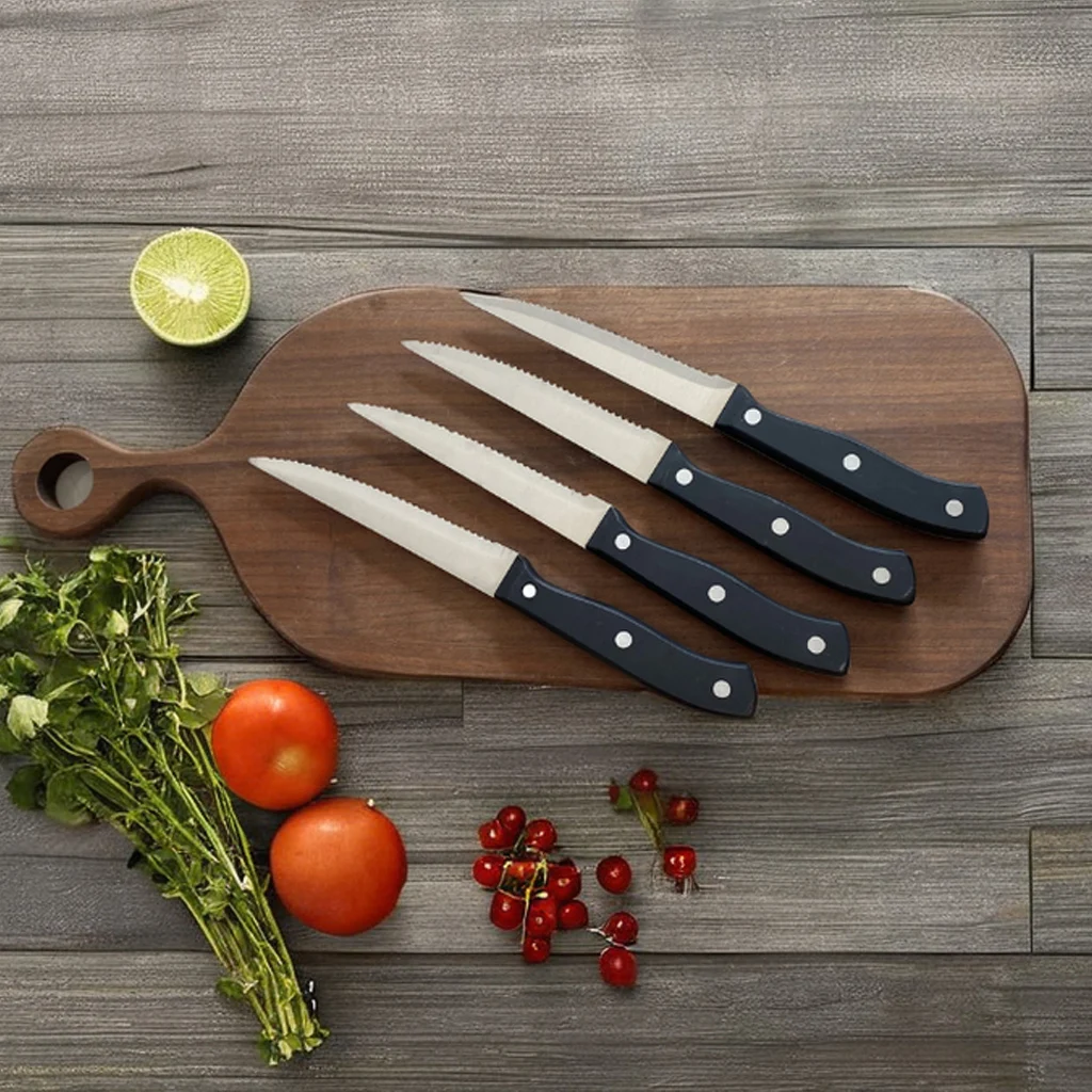 German Style Steak Knife Set with Serrated Edge