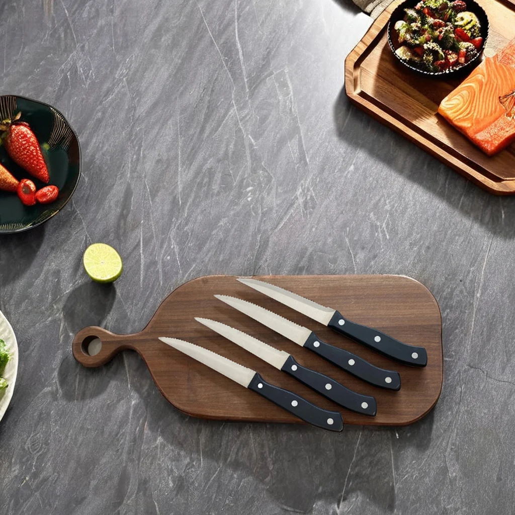German Style Steak Knife Set with Serrated Edge