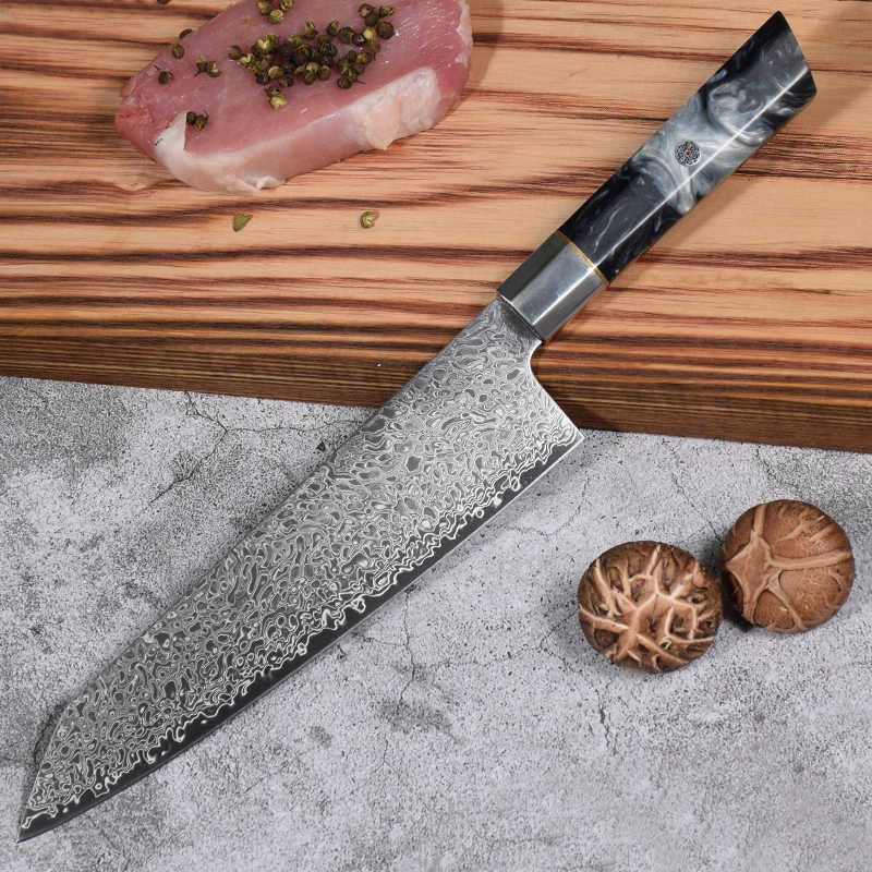 Damascus Steel Chef Knife Set with Ergonomic Handles