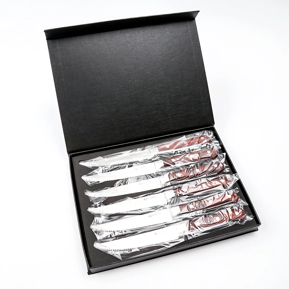 Stainless Steel Steak Knife with Serrated Edge for Kitchen Use