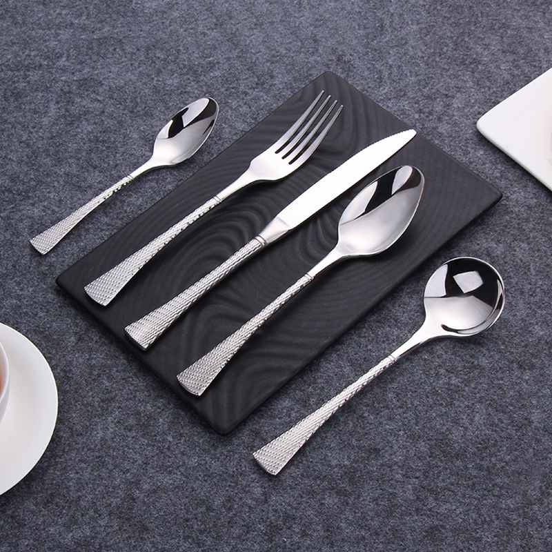 Premium gold stainless steel cutlery set for restaurant and home use

