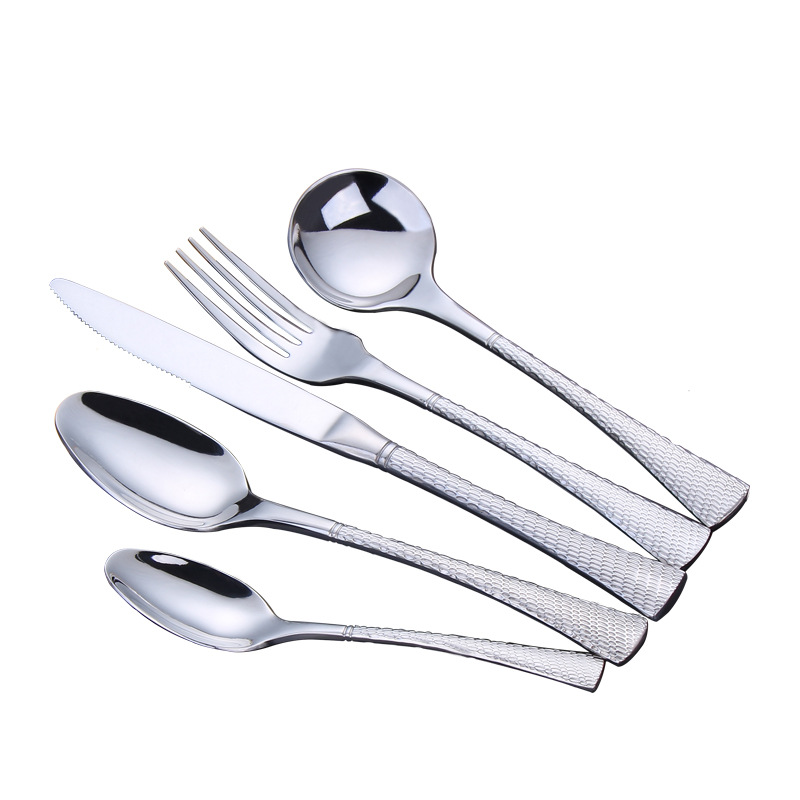 Premium gold stainless steel cutlery set for restaurant and home use

