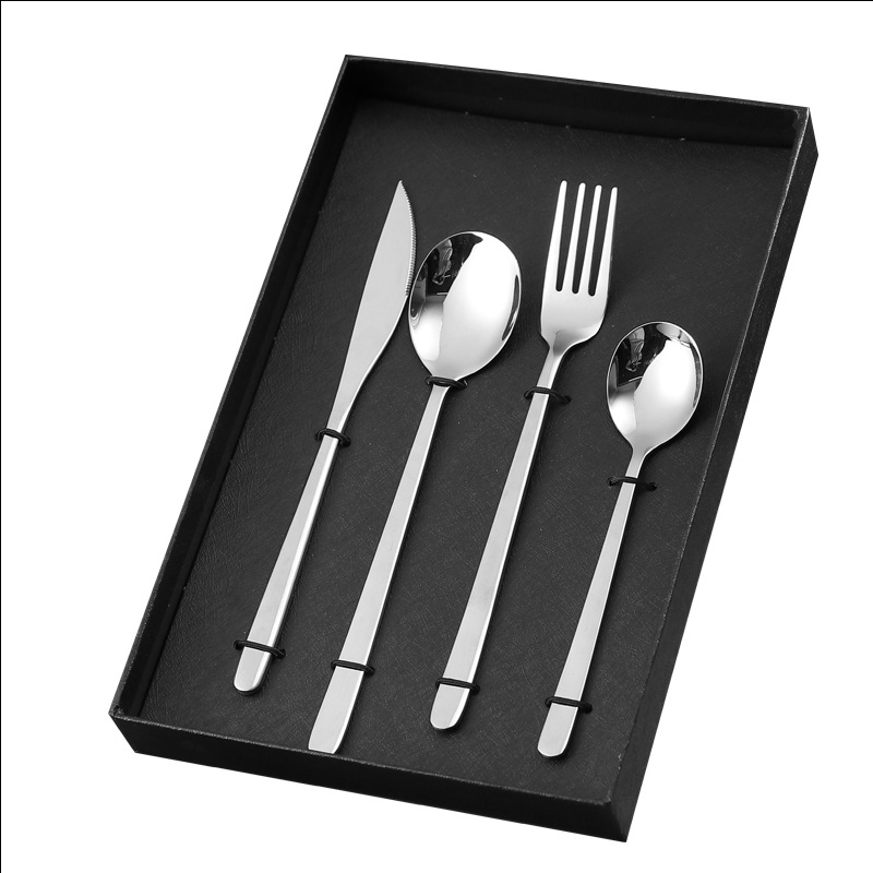 Premium gold stainless steel cutlery set for restaurant and home use

