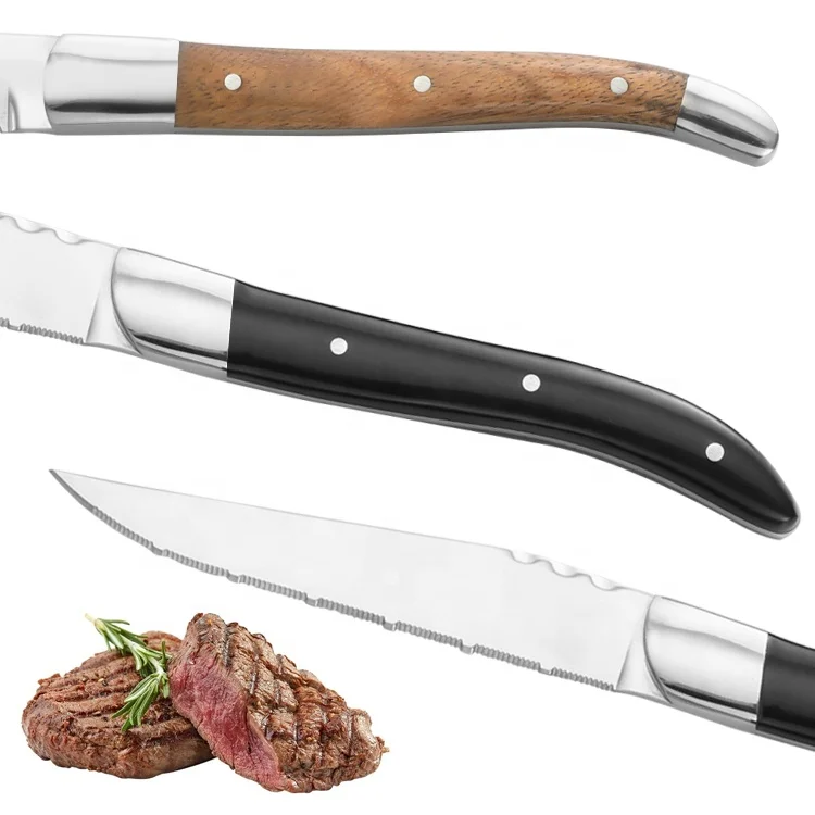 Laguiole Serrated Steak Knife with Stainless Steel Blade