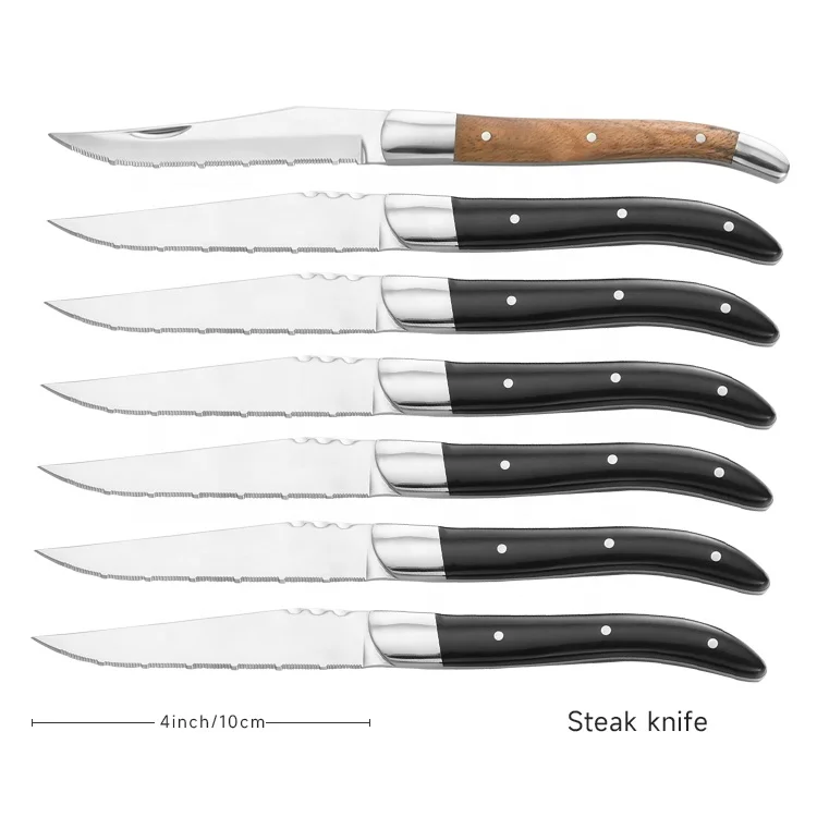 Laguiole Serrated Steak Knife with Stainless Steel Blade