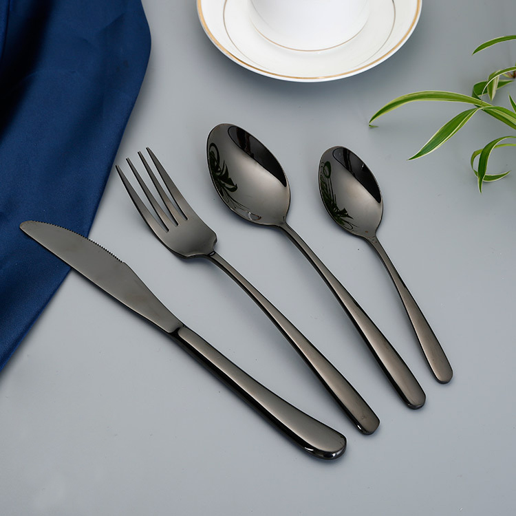 Luxury stainless steel spoon and fork tableware set