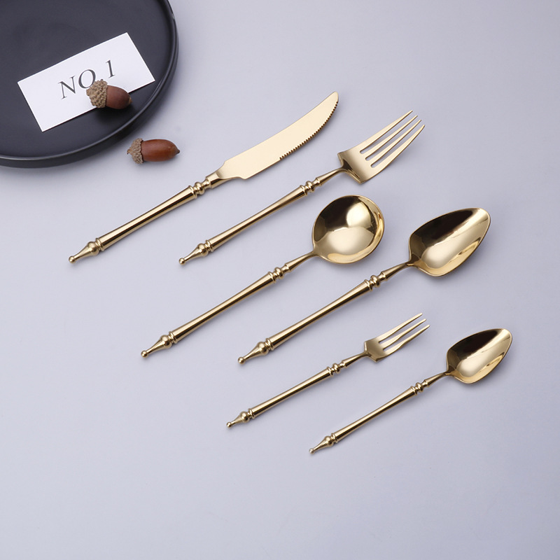 Outdoor home garden flatware set made of stainless steel for picnics and patio dining

