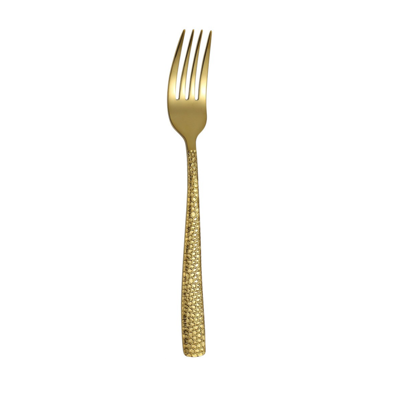 10-Piece Gold Plated Stainless Steel Flatware Set for Elegant Dining