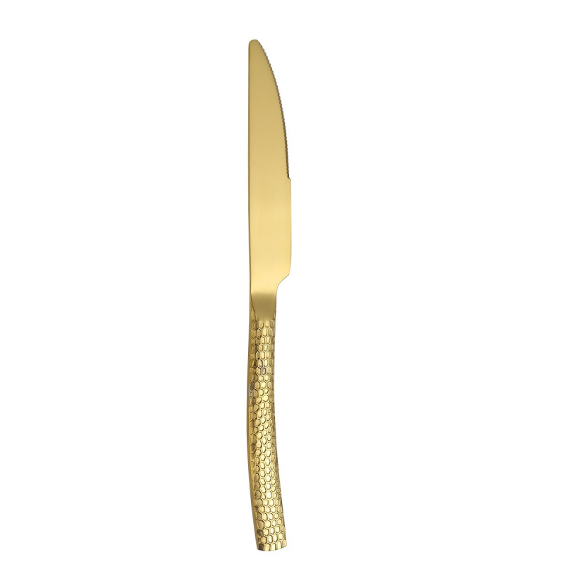 10-Piece Gold Plated Stainless Steel Flatware Set for Elegant Dining