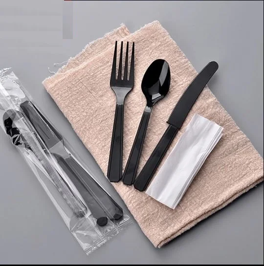 Matte Black Stainless Steel Cutlery Set for Restaurants