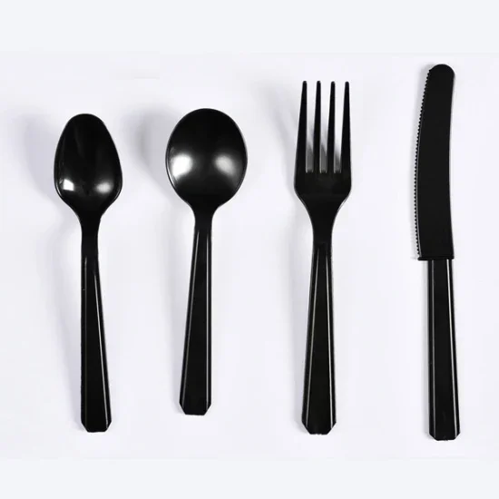 Matte Black Stainless Steel Cutlery Set for Restaurants