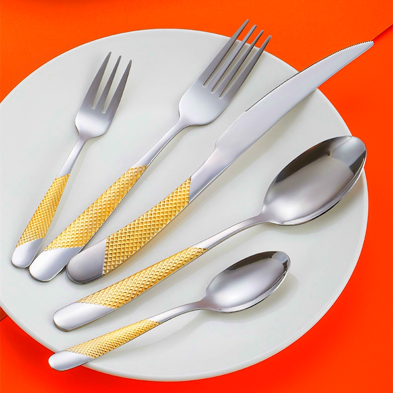 High-performance stainless steel flatware set with polished silver finish

