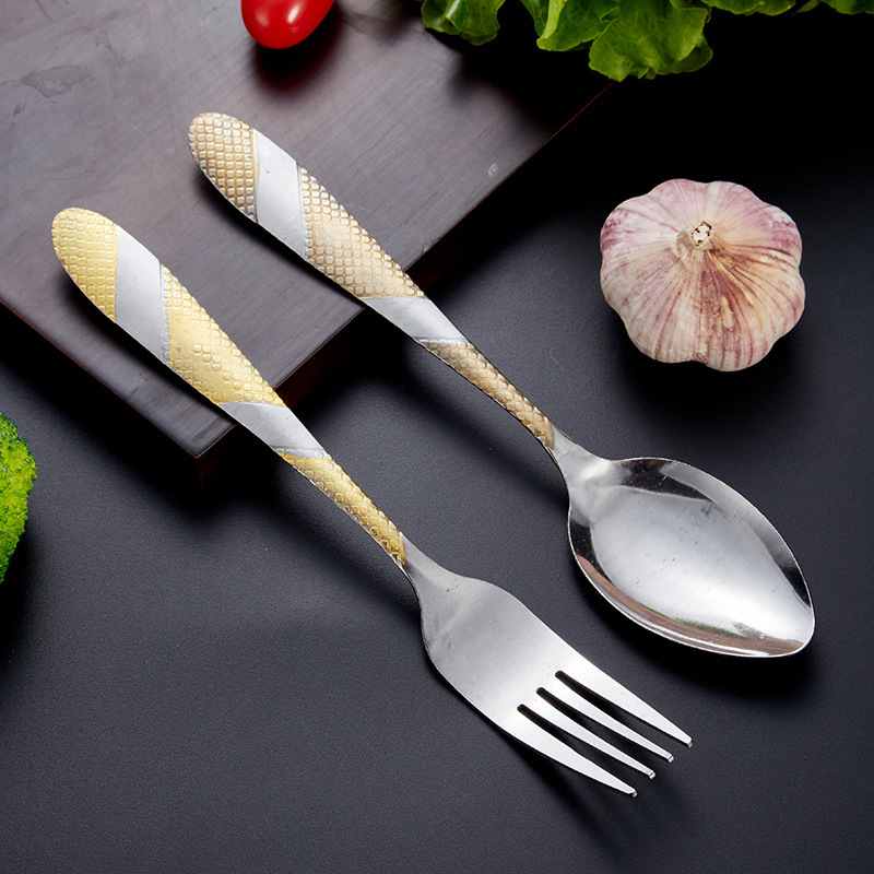 Stainless steel cutlery set for wedding and banquet use

