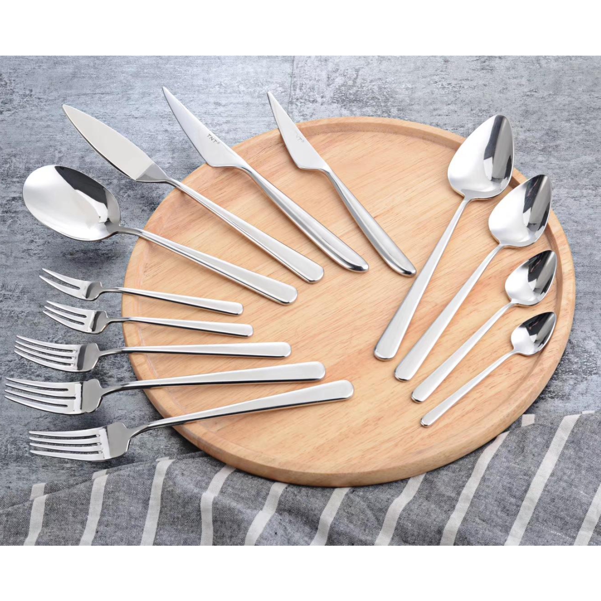 3-piece metal serving fork set Middle Eastern design stainless steel tableware

