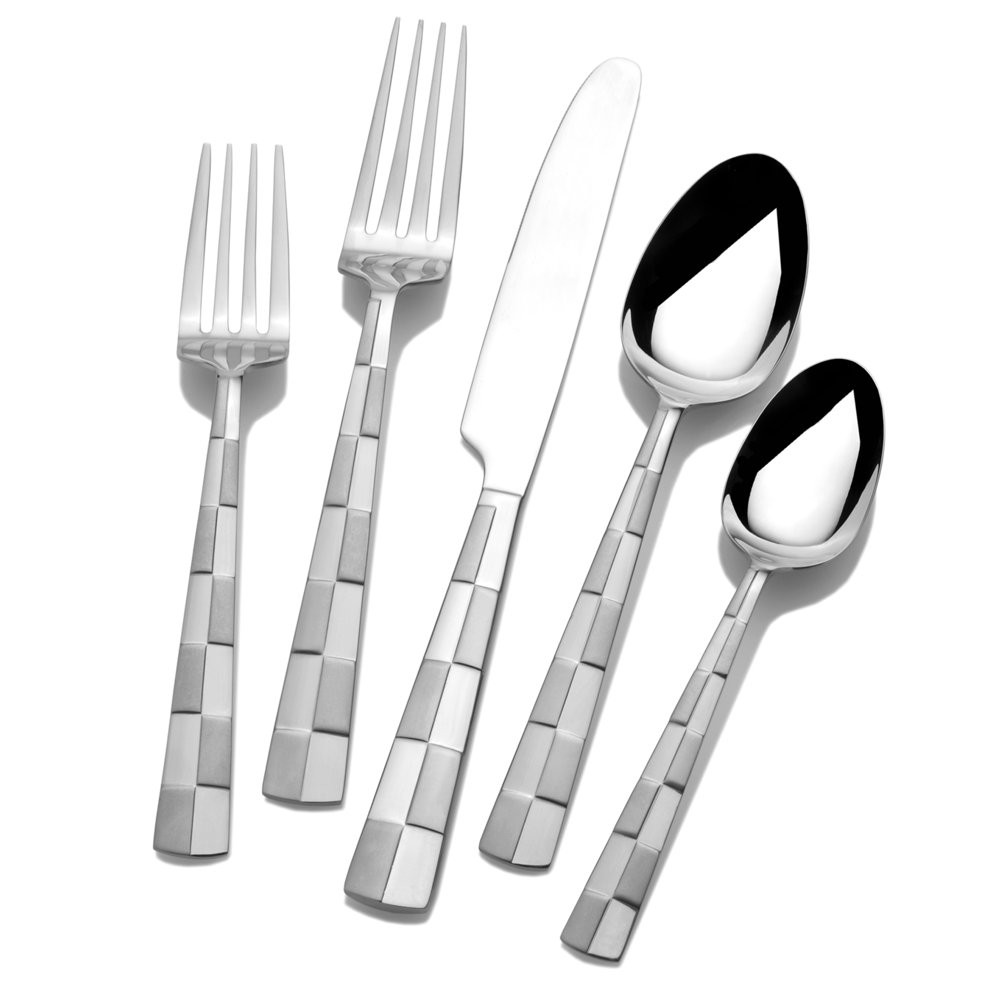 3-piece metal serving fork set Middle Eastern design stainless steel tableware

