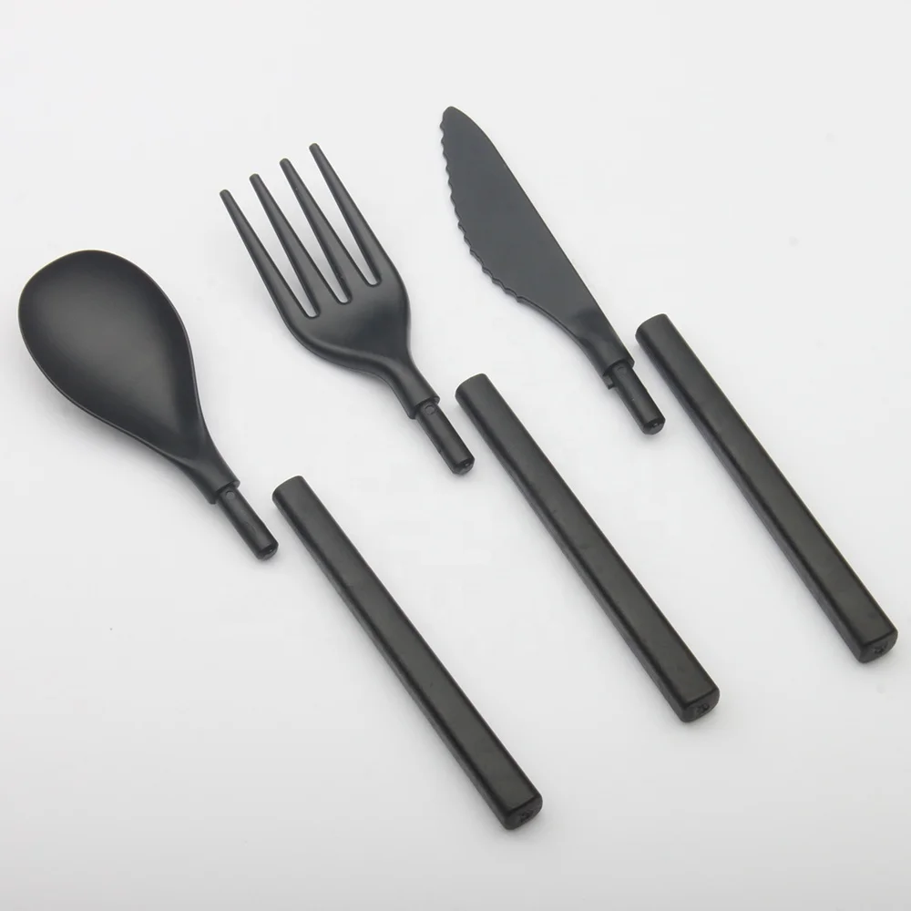 Matte Black Stainless Steel Flatware Set Spoon Fork Knife