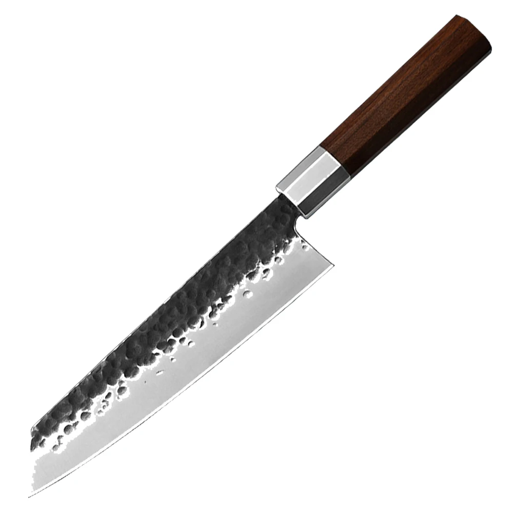 Handmade Damascus Chef Knife with Layered Steel Blade