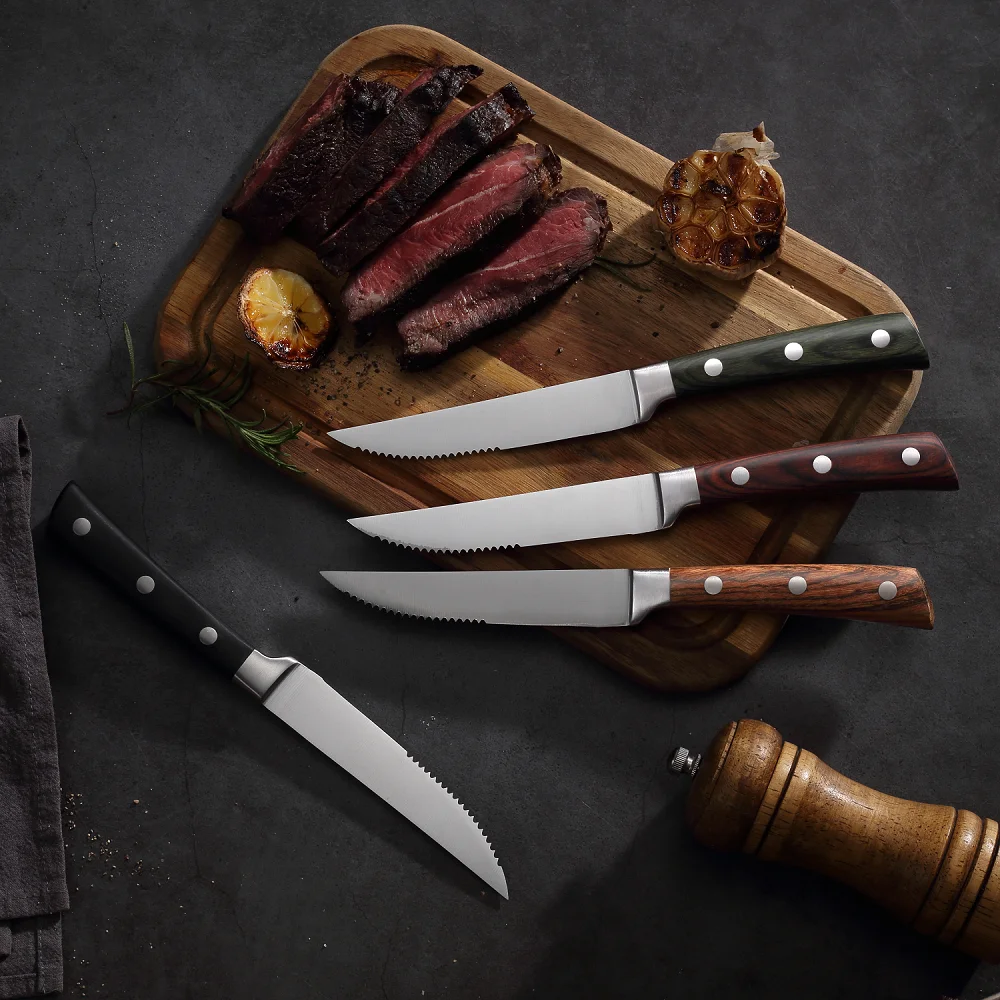 9-Piece Western Kitchen Knife Set for Professional Use