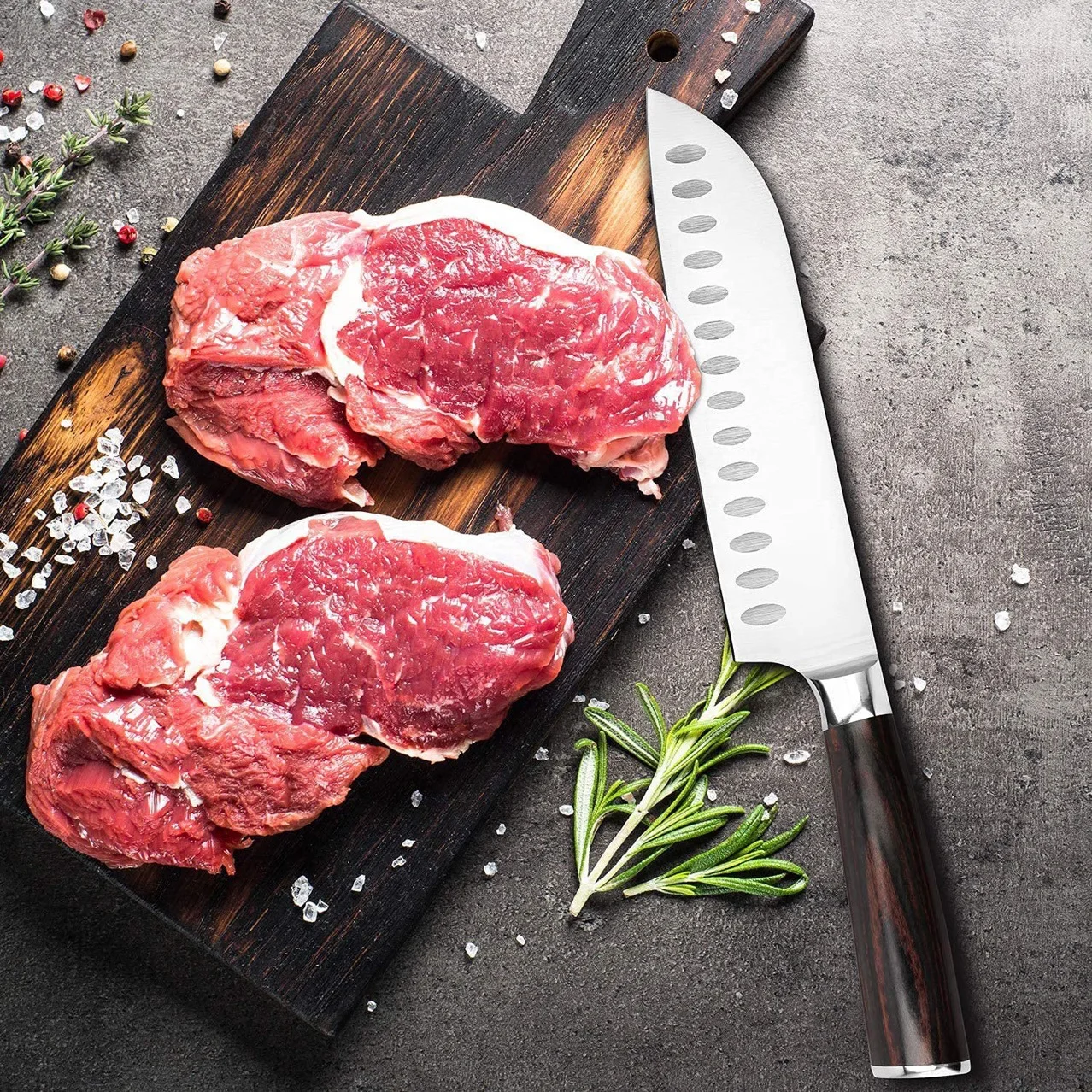 9-Piece Western Kitchen Knife Set for Professional Use
