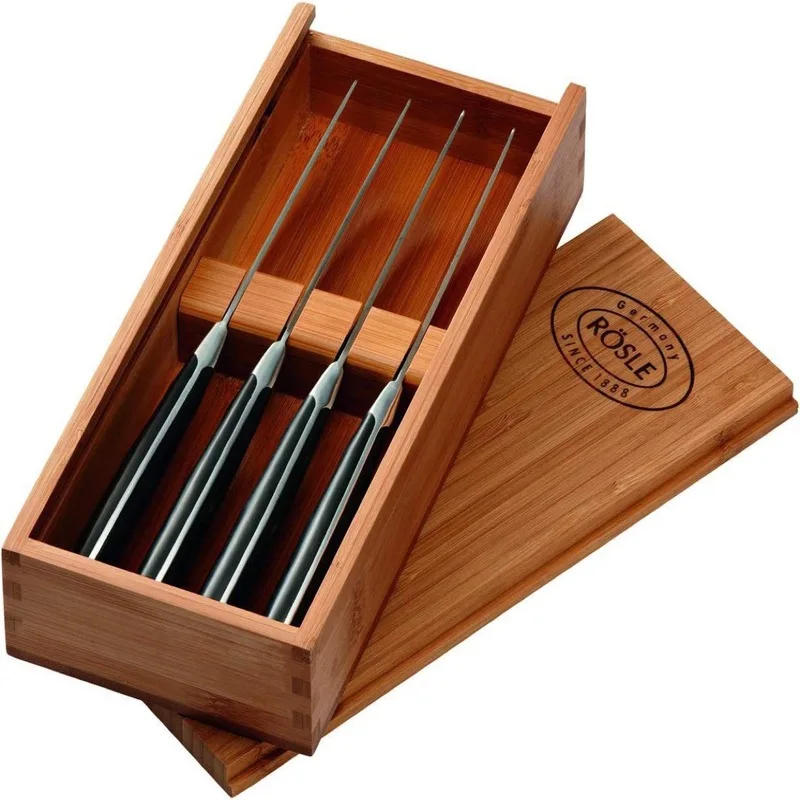 Full Stainless Steel Chef and Steak Knife Set for Kitchen Use