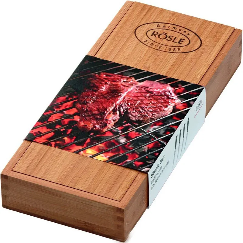 Full Stainless Steel Chef and Steak Knife Set for Kitchen Use