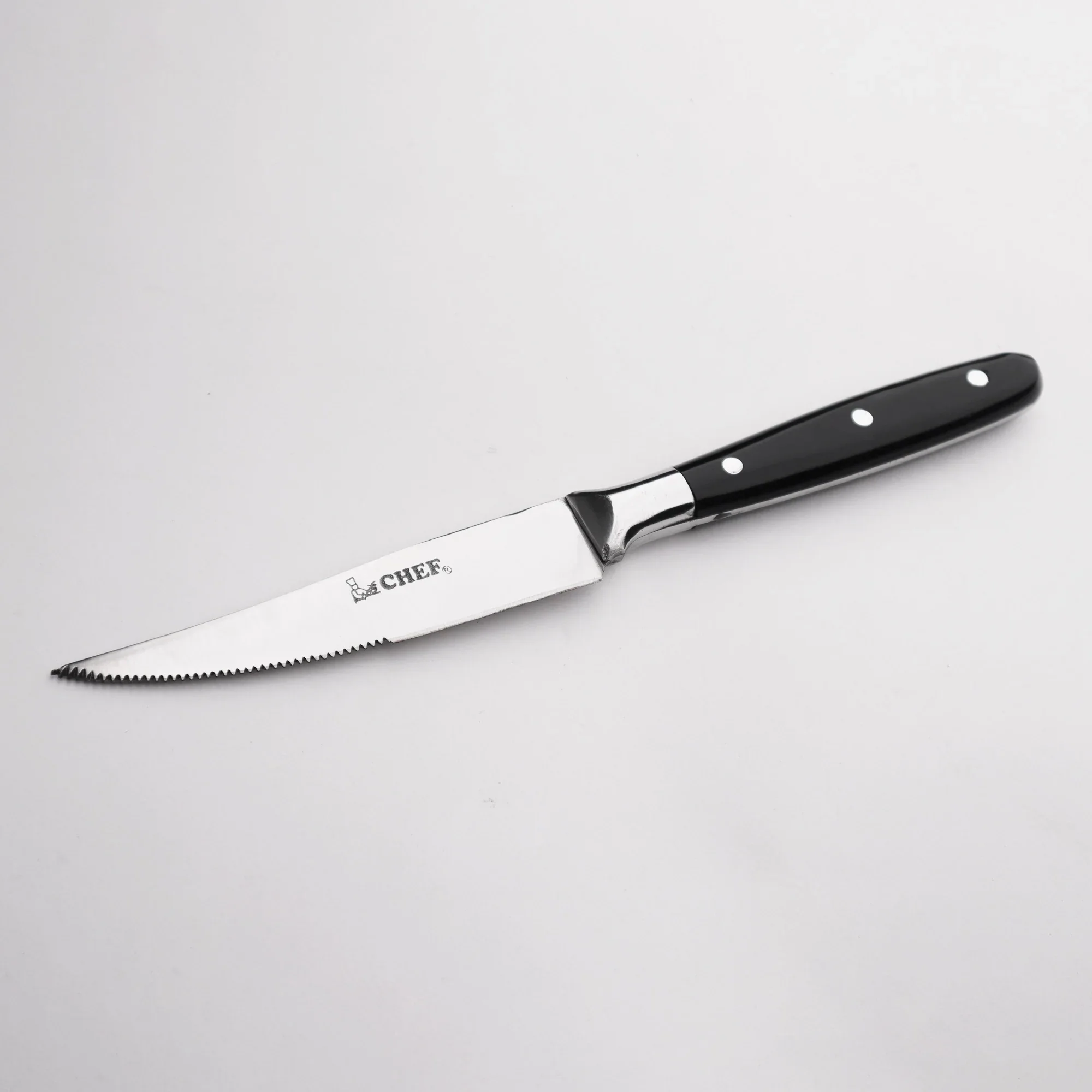 Full Stainless Steel Chef and Steak Knife Set for Kitchen Use