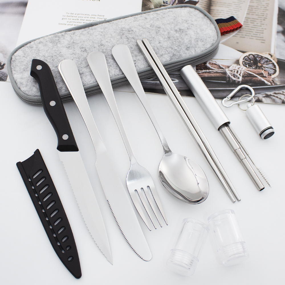 Portable Stainless Steel Cutlery Set for Travel