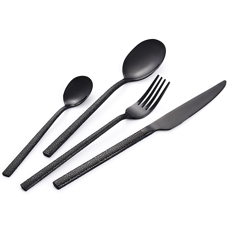 Mirror polished stainless steel fork and knife cutlery set in silver finish

