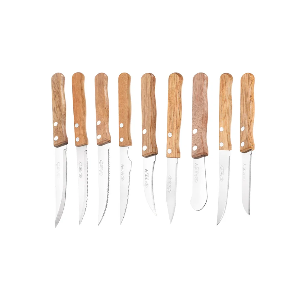 Stainless Steel Cooking Knife with Wooden Handle