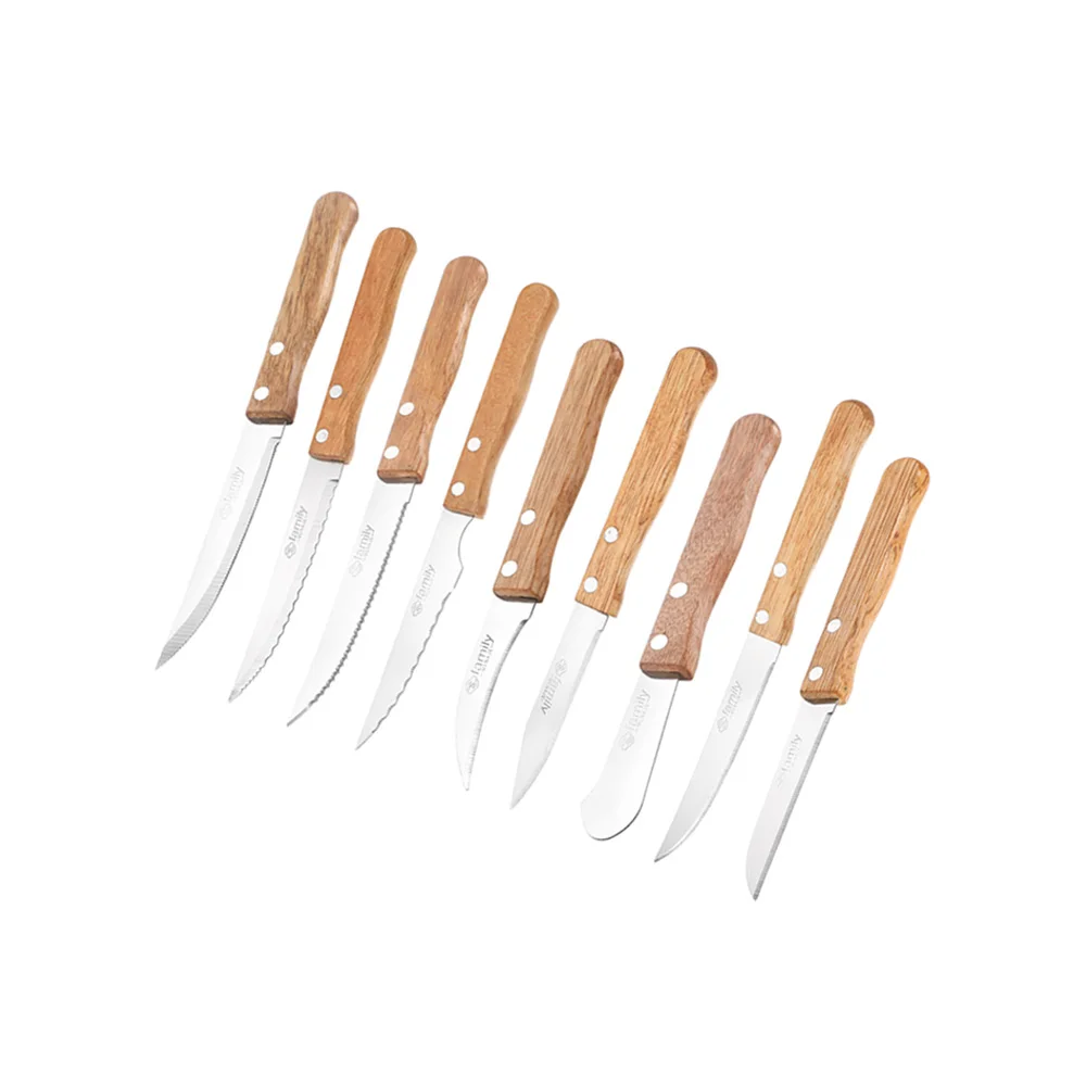 Stainless Steel Cooking Knife with Wooden Handle