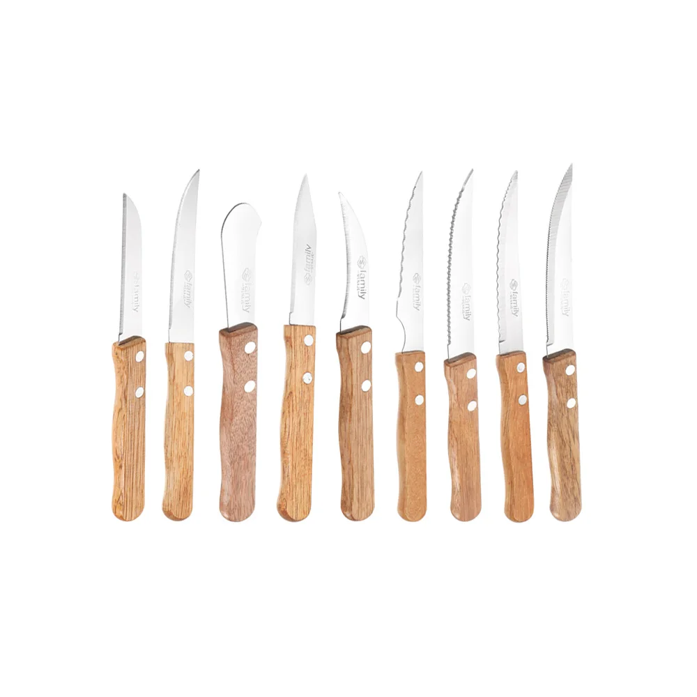 Stainless Steel Cooking Knife with Wooden Handle