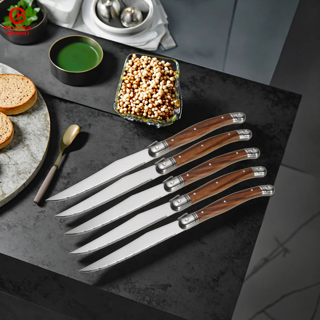 Stainless Steel Cooking Knife with Wooden Handle